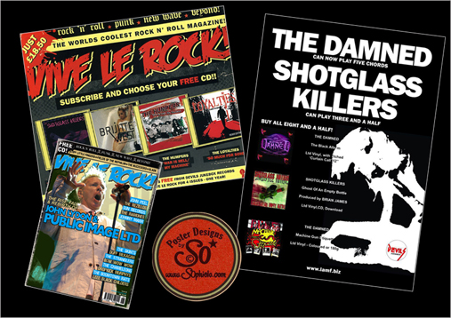 Vive Le Rock Issue 6, Cd & LP Sleeve Designs by Sophie Lo for Devils Jukebox